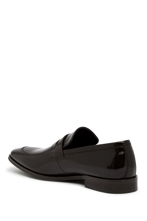 versace collection collection leather penny loafer